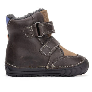 Ghete copii baieti din piele imblanite DD Step, Maro – W029-42498A