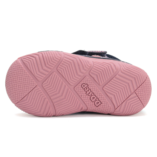 Ghete copii fete din piele imblanite DD Step, Albastru – W082-42774
