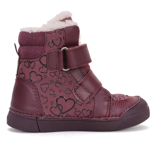 Ghete copii fete din piele imblanite DD Step, Roz – W068-42589