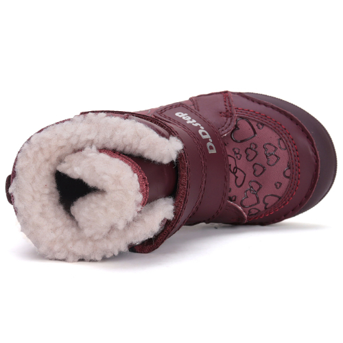 Ghete copii fete din piele imblanite DD Step, Roz – W068-42589