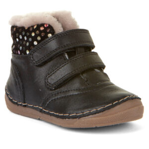 Ghete copii fete din piele imblanite Froddo, Negru – G2110130-21