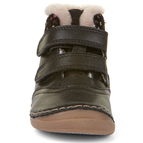 Ghete copii fete din piele imblanite Froddo, Negru – G2110130-21