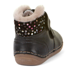 Ghete copii fete din piele imblanite Froddo, Negru – G2110130-21