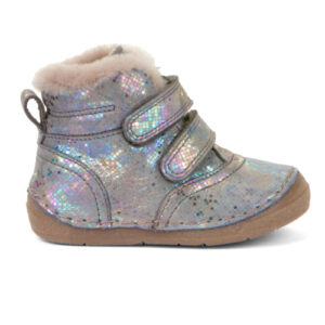 Ghete copii fete din piele imblanite Froddo, Argintiu – G2110113-20