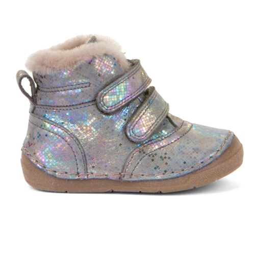 Ghete copii fete din piele imblanite Froddo, Argintiu – G2110113-20