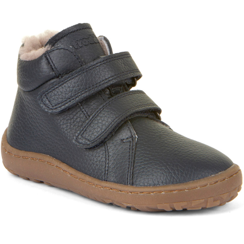 Ghete copii baieti Barefoot din piele si imblanite Froddo, Albastru – G3110252-K