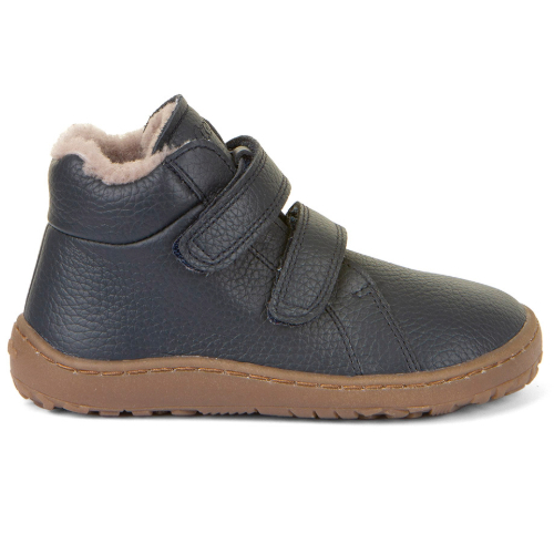 Ghete copii baieti Barefoot din piele si imblanite Froddo, Albastru – G3110252-K