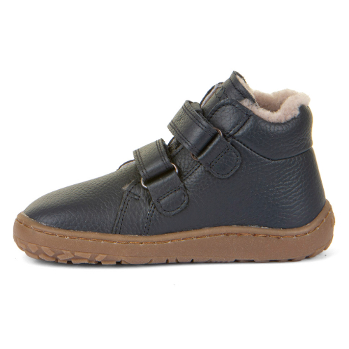Ghete copii baieti Barefoot din piele si imblanite Froddo, Albastru – G3110252-K