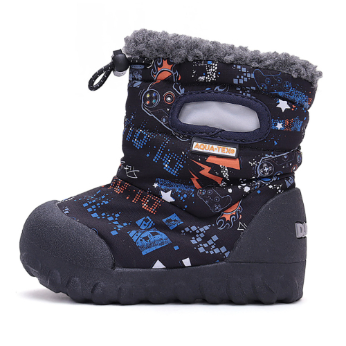 Ghete copii baieti impermeabile si imblanite DD Step, Negru – P079-42309