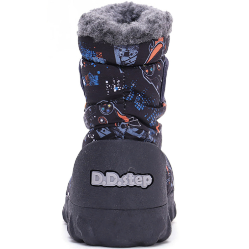 Ghete copii baieti impermeabile si imblanite DD Step, Negru – P079-42309
