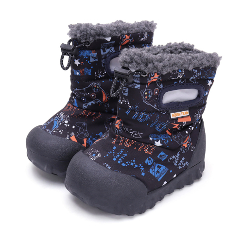 Ghete copii baieti impermeabile si imblanite DD Step, Negru – P079-42309 Ghete copii baieti impermeabile si imblanite DD Step, Negru – P079-42309