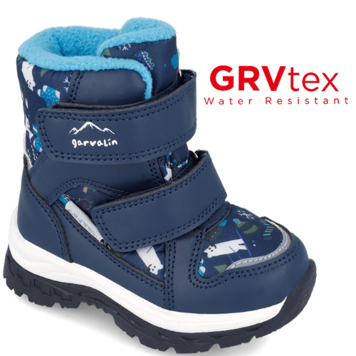 Ghete copii baieti impermeabile imblanite Garvalin, Albastru – 241855-A008