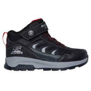 Ghete copii baieti cu LED impermeabile din material textil Skechers, Negru – 406410_BKCC