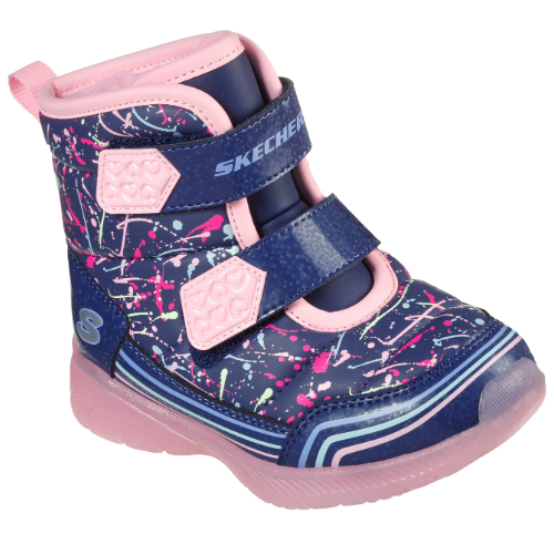 Ghete copii fete cu LED din material sintetic Skechers, Albastru – 302653_NVMT Ghete copii fete cu LED din material sintetic Skechers, Albastru – 302653_NVMT