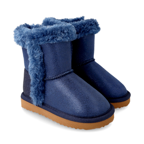 Ghete UGG copii fete imblanite Garvalin, Albastru – 221840-A Ghete UGG copii fete imblanite Garvalin, Albastru – 221840-A