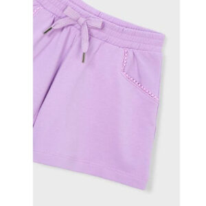 Pantaloni scurti din bumbac pentru fete Mayoral, Lilac – 607-10