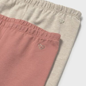 Set Pantaloni lungi din bumbac pentru fete Mayoral, Gri + Roz – 702-85