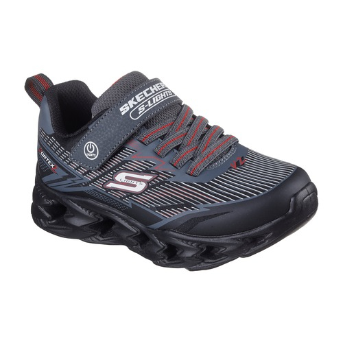 Pantofi sport baieti Skechers S-Lights – Vortex 2.0 – Veltrox, Negru – 400605L-BKCC