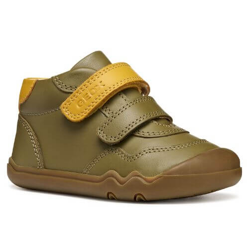 Pantofi copii baieti model inalt Barefoot din piele Geox, Verde – B565WC_00085_CE32P
