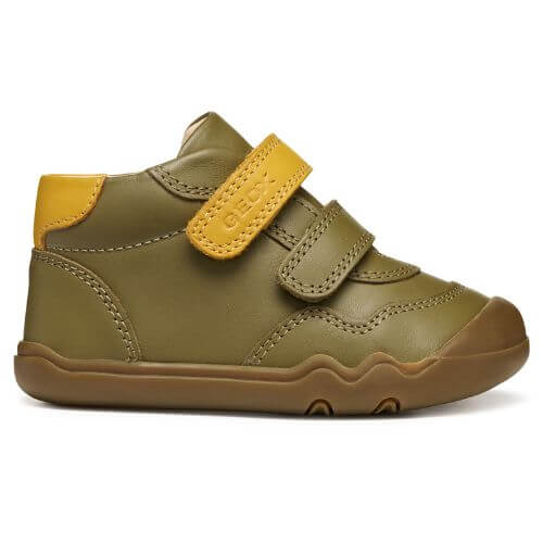 Pantofi copii baieti model inalt Barefoot din piele Geox, Verde – B565WC_00085_CE32P