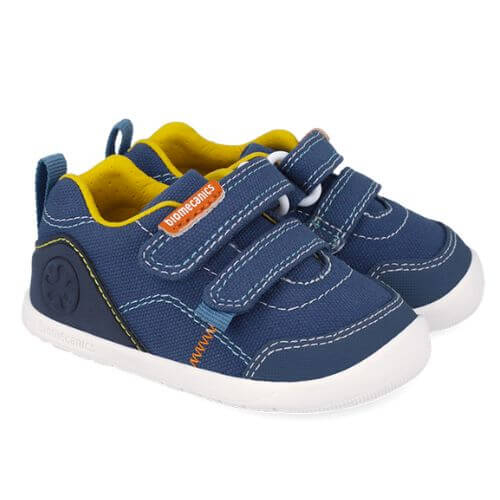 Pantofi copii baieti calapod lat din textil Biomecanics, Albastru – 262190-A556