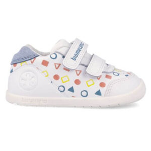 Pantofi copii baieti calapod lat din piele Biomecanics, Alb – 262166-B050