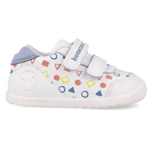 Pantofi copii baieti calapod lat din piele Biomecanics, Alb – 262166-B050 Pantofi copii baieti calapod lat din piele Biomecanics, Alb – 262166-B050