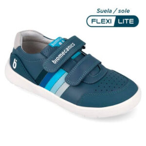 Pantofi copii baieti calapod lat din piele Biomecanics, Albastru – 262260-A556