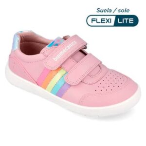 Pantofi copii fete calapod lat din piele Biomecanics, Roz – 262260-C032