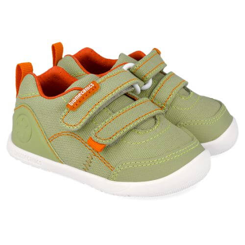 Pantofi copii baieti calapod lat din textil Biomecanics, Verde – 262190-B442