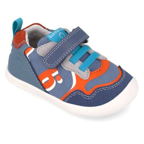 Pantofi copii baieti calapod lat din textil Biomecanics, Albastru – 262158-A556