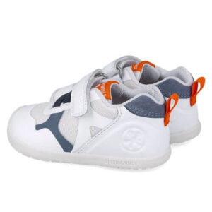 Pantofi copii baieti calapod lat din textil Biomecanics, Alb – 252163-B834