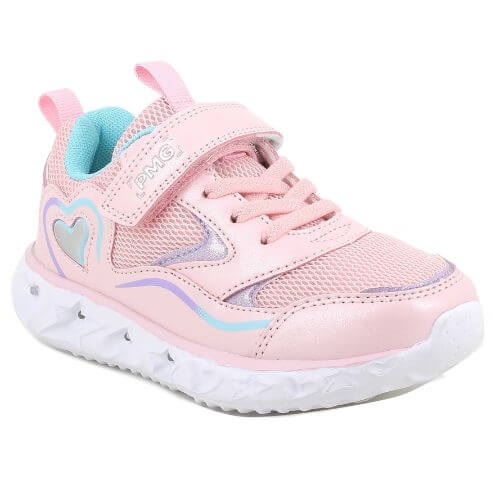 Pantofi copii fete cu LED din textil Primigi, Roz – 1469011