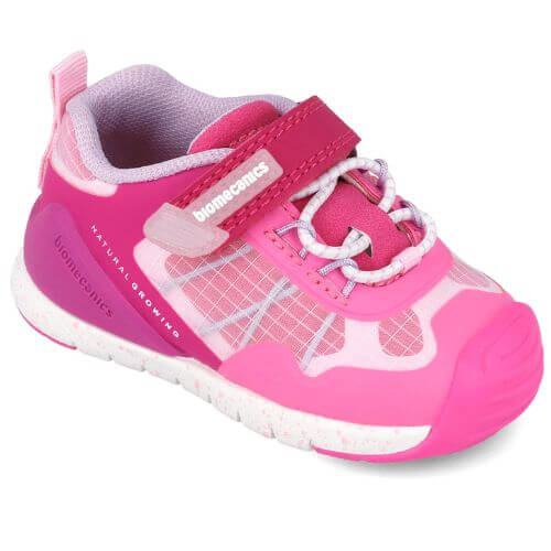 Pantofi copii fete din material sintetic Biomecanics, Fucsia – 251137-C146