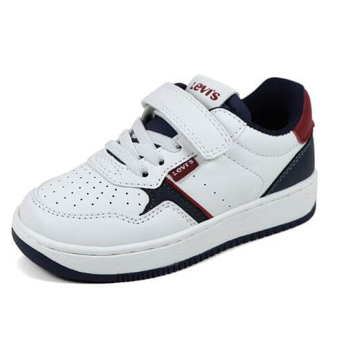 Pantofi copii baieți din material sintetic Levi’s, Alb – VUNI0153S-3130