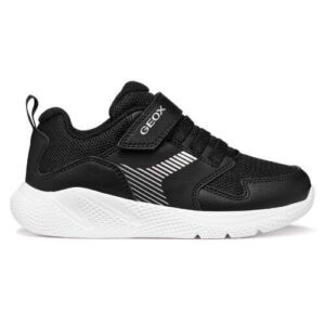 Pantofi copii baieti din material sintetic si textil Geox, Negru – J55GBA-0BC14-C9999