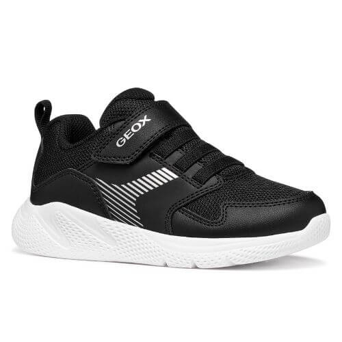 Pantofi copii baieti din material sintetic si textil Geox, Negru – J55GBA-0BC14-C9999
