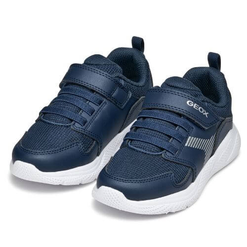 Pantofi copii baieti din material sintetic si textil Geox, Albastru – J55GBA-0BC14-C4002