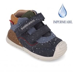 Pantofi copii baieti din piele, Albastru, Biomecanics – 261133-A243