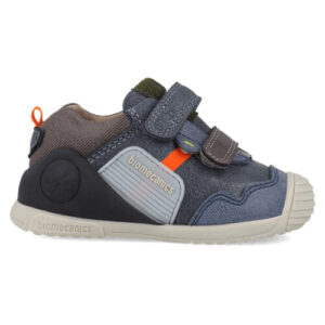 Pantofi copii baieti din piele, Albastru Denim, Biomecanics – 261123-A556