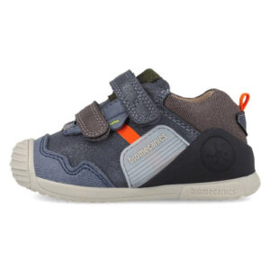 Pantofi copii baieti din piele, Albastru Denim, Biomecanics – 261123-A556