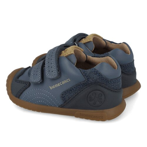 Pantofi copii baieti din piele, Albastru Denim, Biomecanics – 261126-A556
