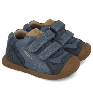 Pantofi copii baieti din piele, Albastru Denim, Biomecanics – 261126-A556