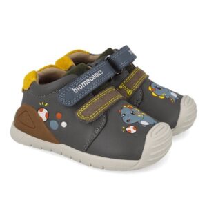 Pantofi copii baieți din piele, Albastru – Dino, Biomecanics – 261128-B213