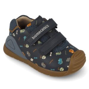 Pantofi copii baieți din piele, Albastru – Dino, Biomecanics – 261129-A183