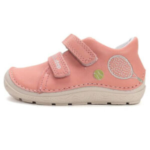 Pantofi copii fete din piele Barefoot DD Step, Roz – S116-61682C