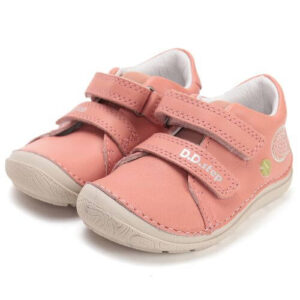Pantofi copii fete din piele Barefoot DD Step, Roz – S116-61682C