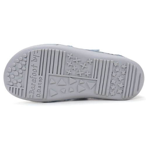 Pantofi copii baieti din piele Barefoot DD Step, Albastru – S063-61460A