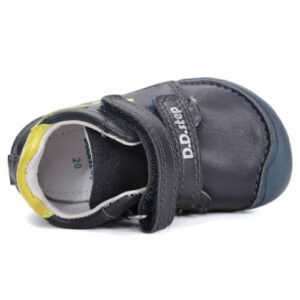 Pantofi copii baieti din piele Barefoot DD Step, Albastru – S073-61373