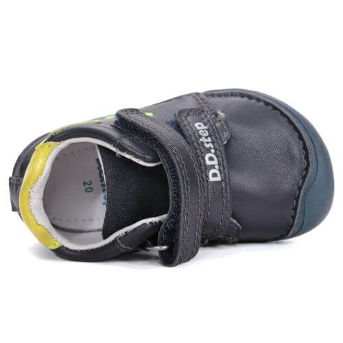 Pantofi copii baieti din piele Barefoot DD Step, Albastru – S073-61373